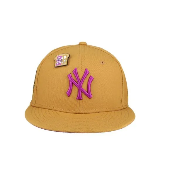 New Era New York Yankees Peanut Butter & Jelly Fitted Hat 1998 WS Patch - Picture 3 of 6